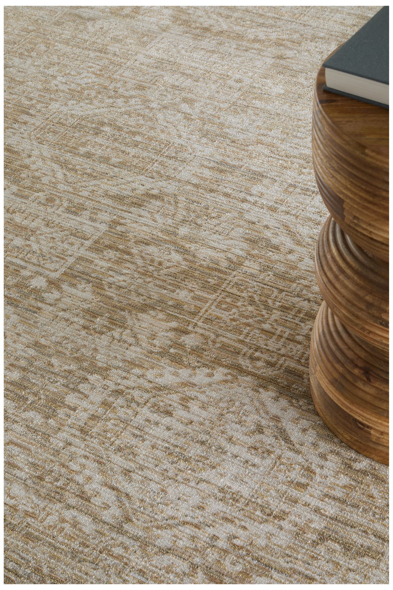 Image 2 Augustine Medallion Indoor Tan Area Rug 39TUF 2' x 3' more views