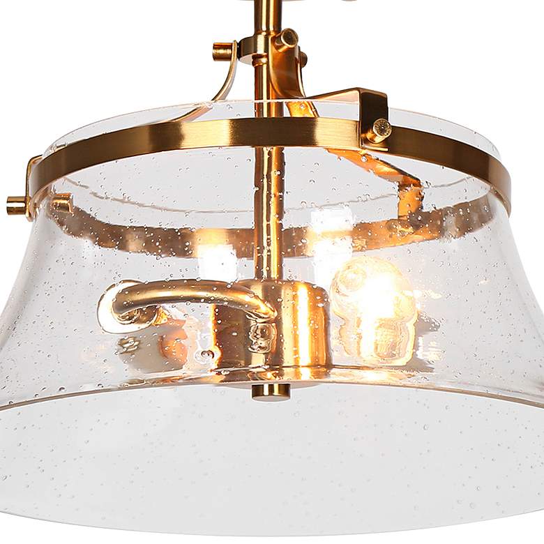 Image 2 Auisre 11 3/4" Wide Polished Gold 2-Light Ceiling Light more views
