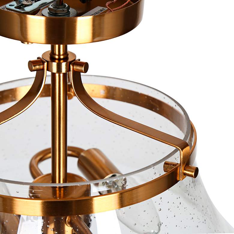 Image 3 Auisre 11 3/4" Wide Polished Gold 2-Light Ceiling Light more views