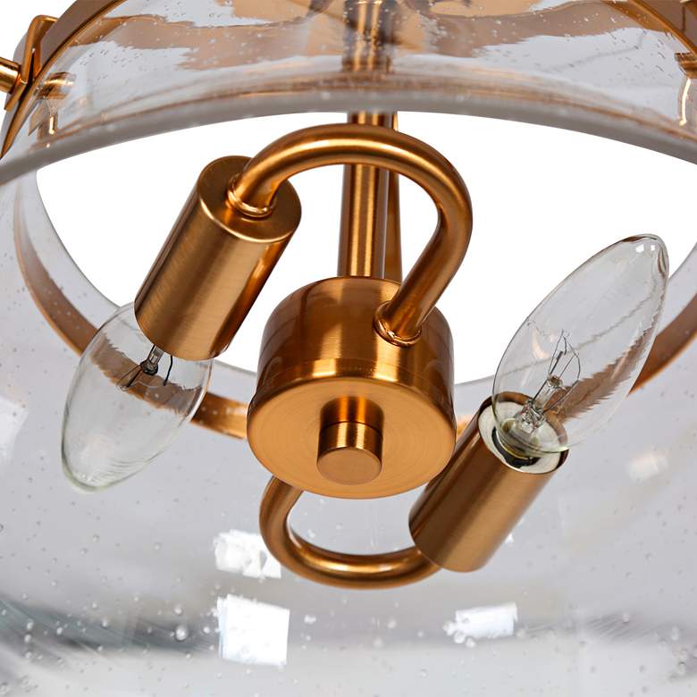Image 4 Auisre 11 3/4" Wide Polished Gold 2-Light Ceiling Light more views