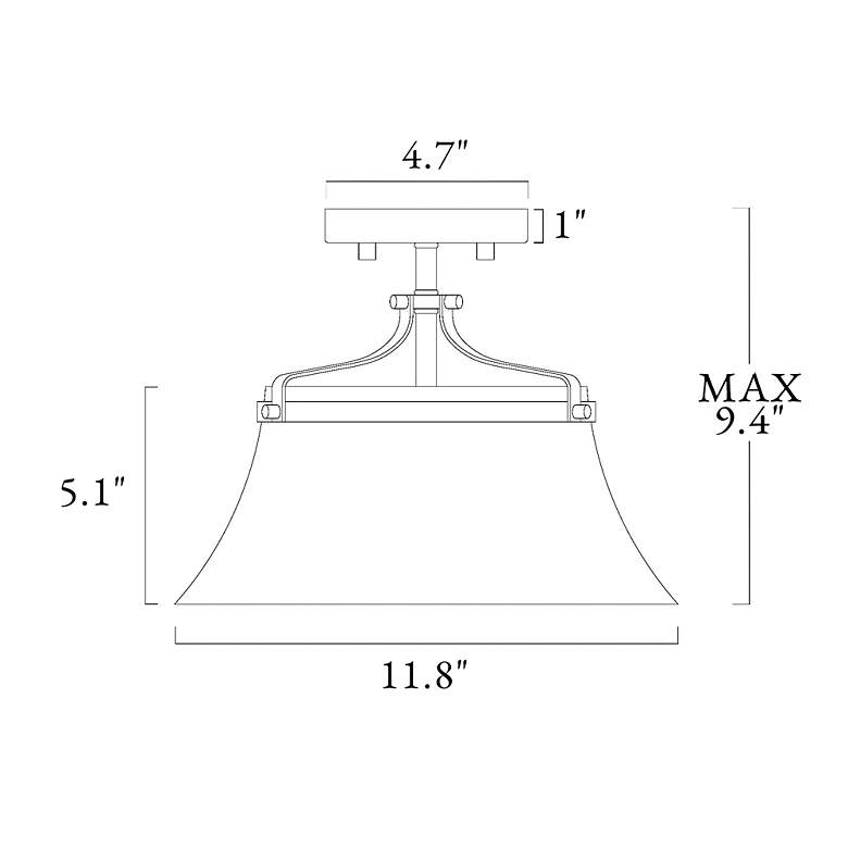 Image 5 Auisre 11 3/4" Wide Polished Gold 2-Light Ceiling Light more views