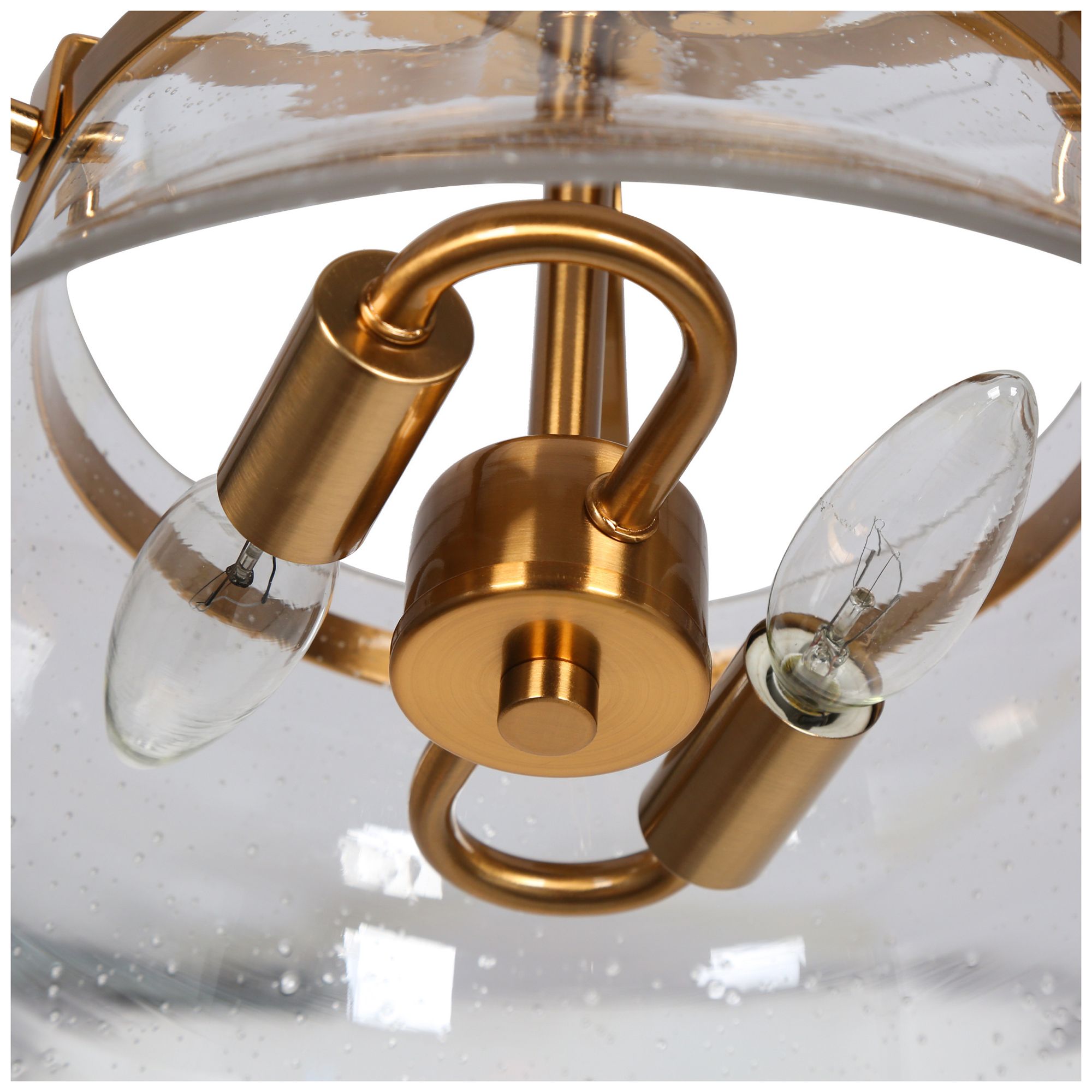 Image 3 Auisre 2-Light Glass Ceiling Light more views