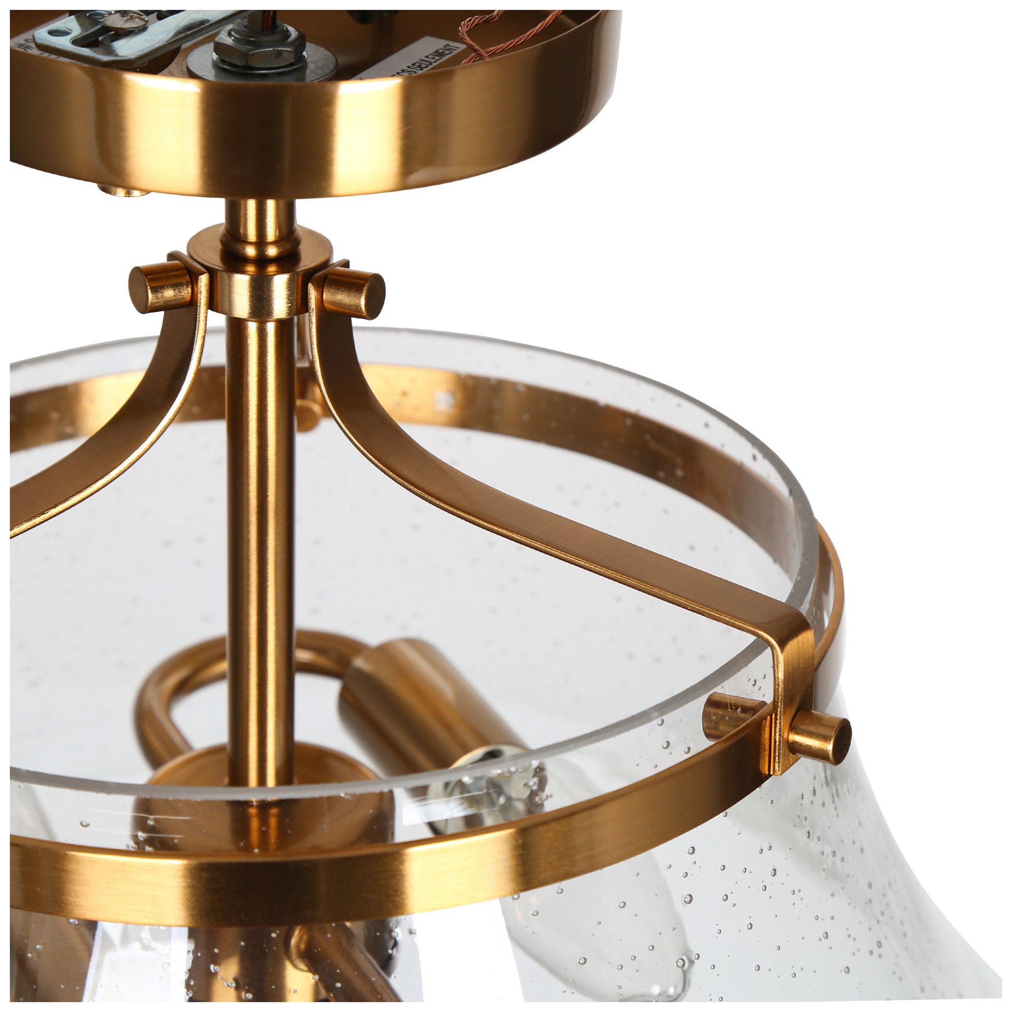 Image 4 Auisre 2-Light Glass Ceiling Light more views