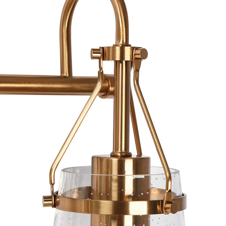 Image 2 Auisre 22" Wide Matte Black and Brass 3-Light Bath Light more views