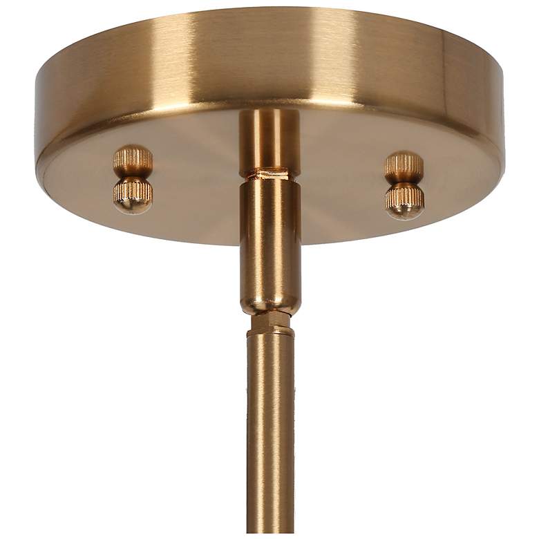 Image 2 Auisre 5-Light Gold Wheel Glass Shade Chandelier more views