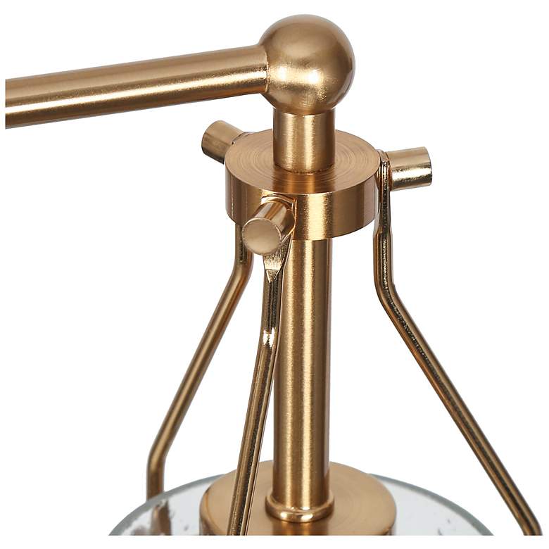 Image 4 Auisre 5-Light Gold Wheel Glass Shade Chandelier more views