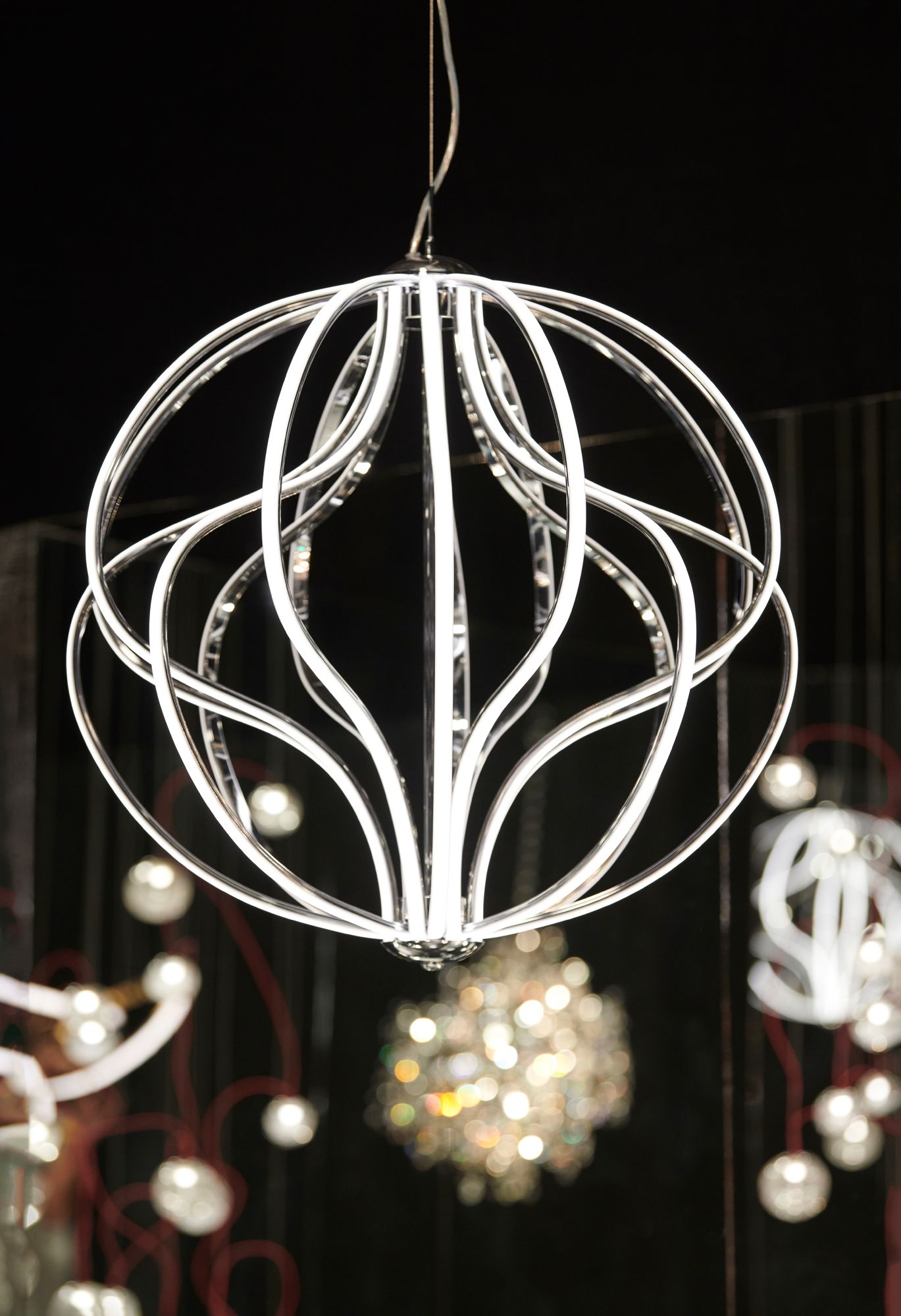 Aura 17" Wide Polished Chrome LED Globe Pendant Light