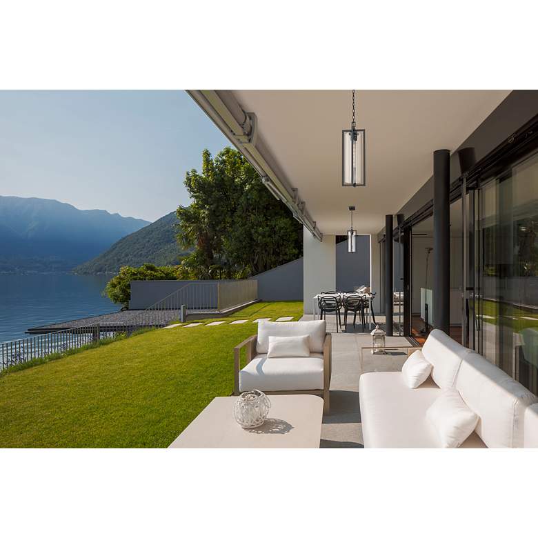 Image 3 Aura 25" High Coal Black Outdoor Hanging Light more views