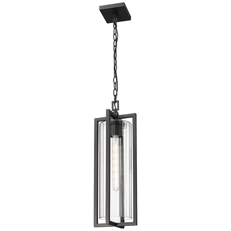 Image 5 Aura 25" High Coal Black Outdoor Hanging Light more views