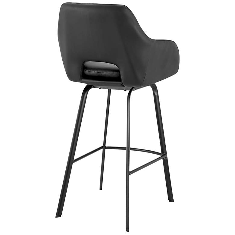 Image 6 Aura 26" Black Faux Leather with Black Base Counter Stool more views