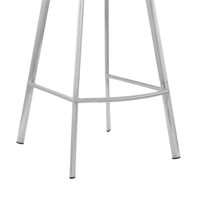 Image 3 Aura 26 inch White Faux Leather with Steel Base Counter Stool more views