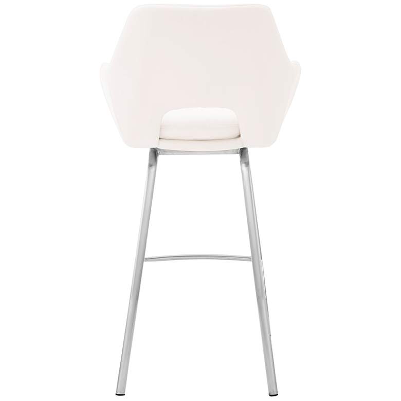 Image 6 Aura 26 inch White Faux Leather with Steel Base Counter Stool more views