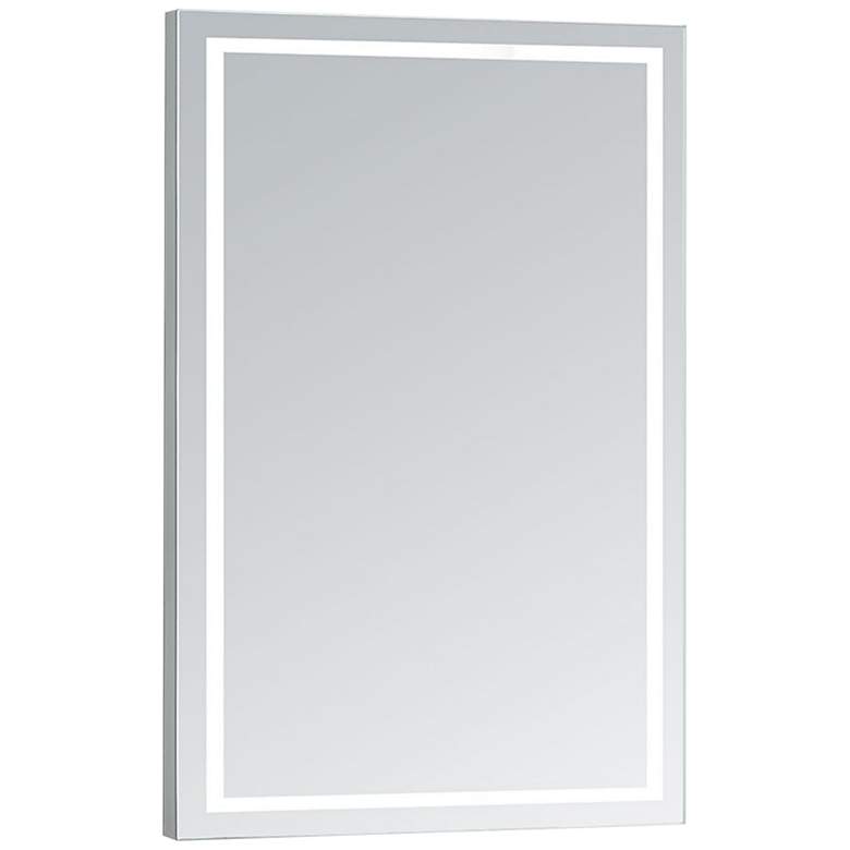 Image 2 Aura 28 inch x 48 inch Rectangular LED Lighted Vanity Wall Mirror