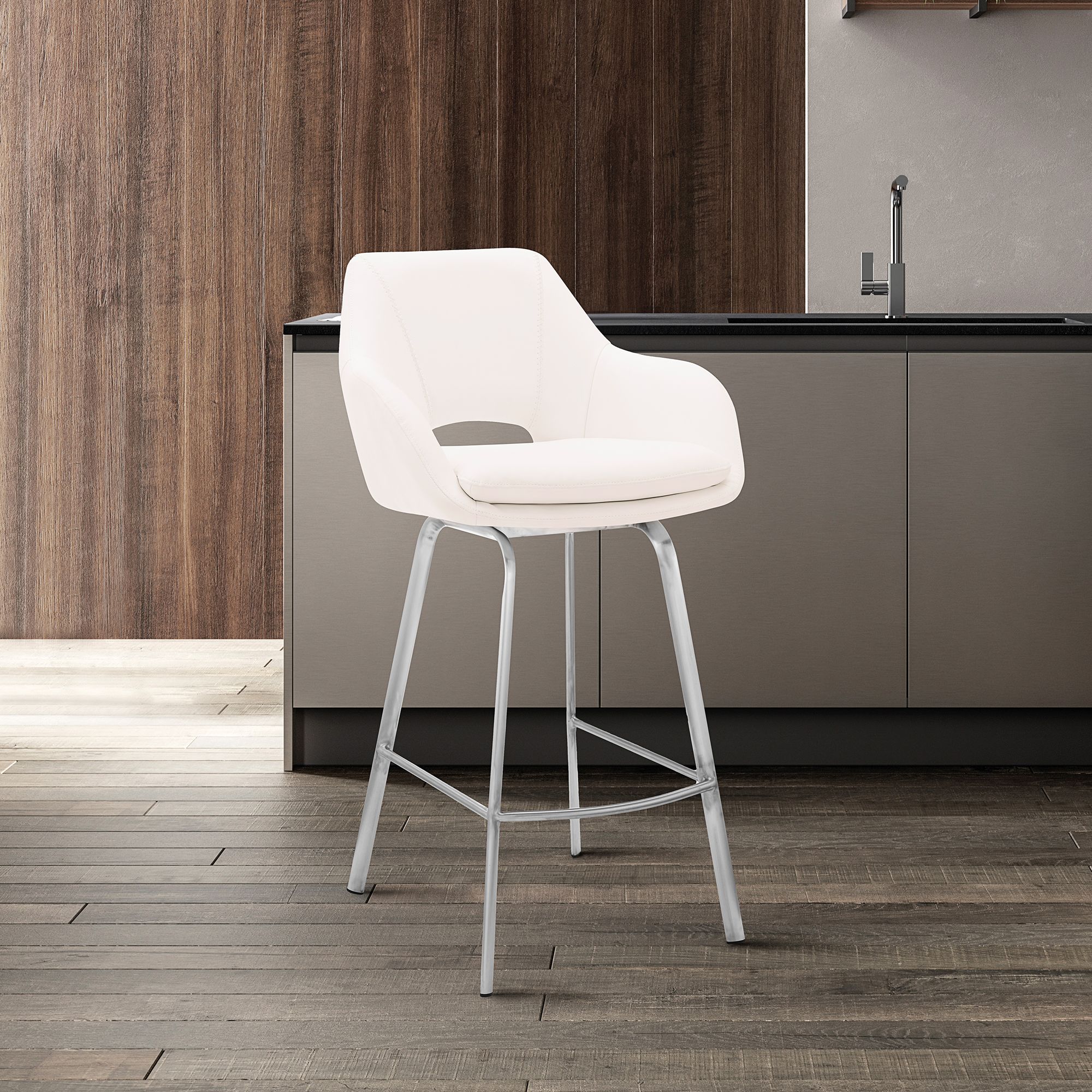 Brushed bar online stool