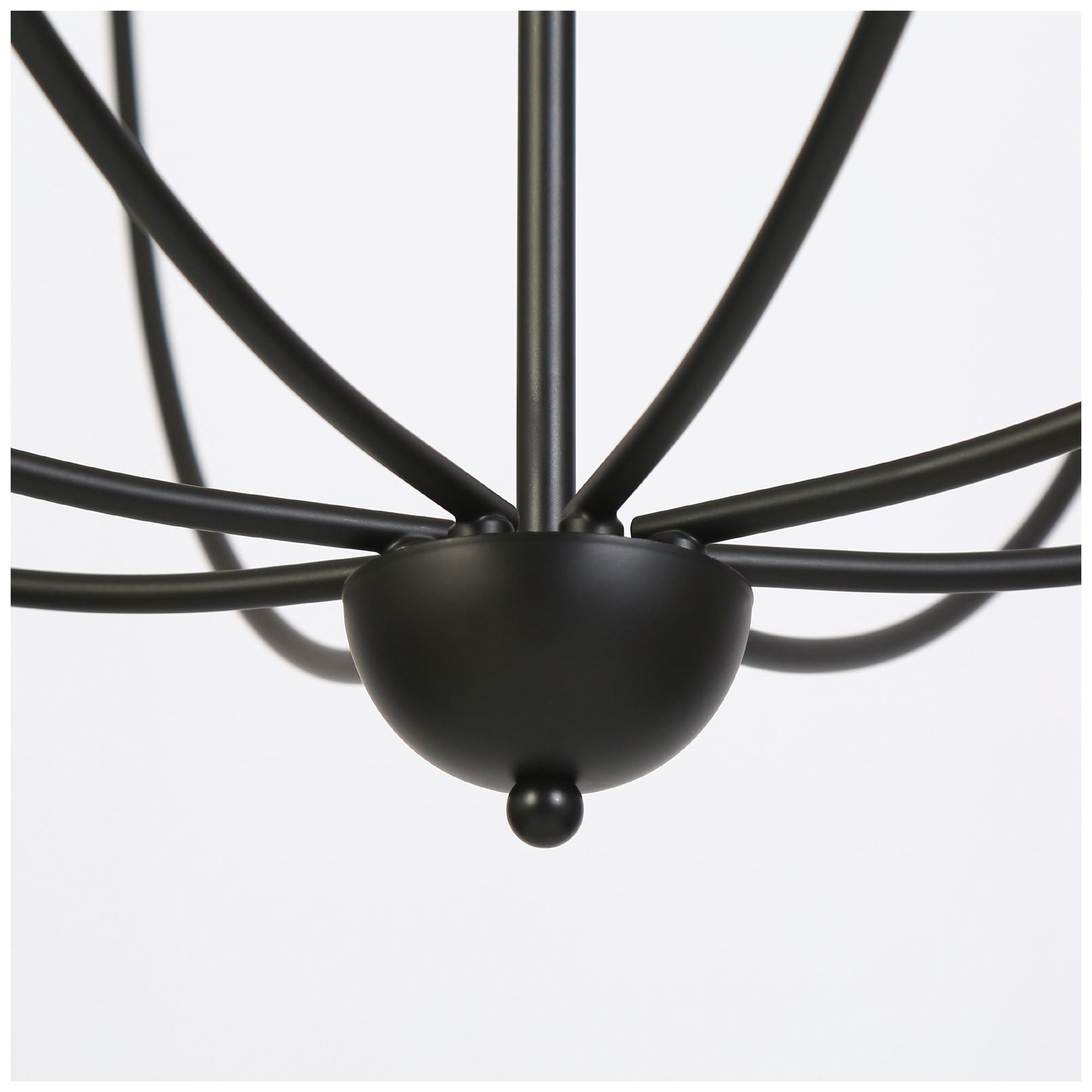 Thumbnail3 of Aura 35" Wide Matte Black 8-Light Chandelier more views