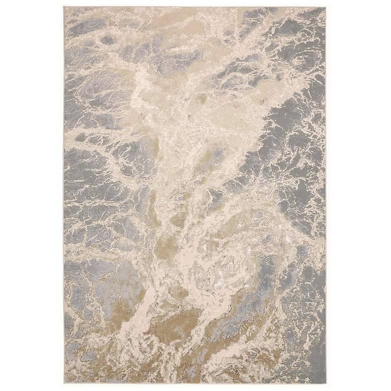 Image 2 Aura 3563F 5&#39;x8&#39; Silver Gray and Beige Rectangular Area Rug