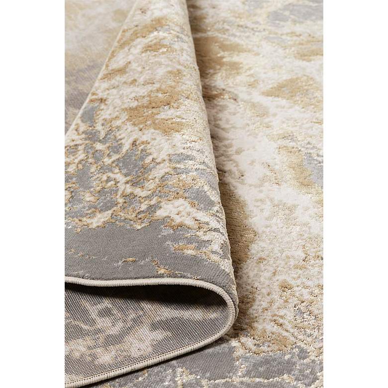 Image 6 Aura 3563F 5&#39;x8&#39; Silver Gray and Beige Rectangular Area Rug more views