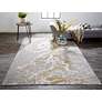 Thumbnail1 of Aura 3563F 6'7"x9'6" Silver Gray and Beige Area Rug