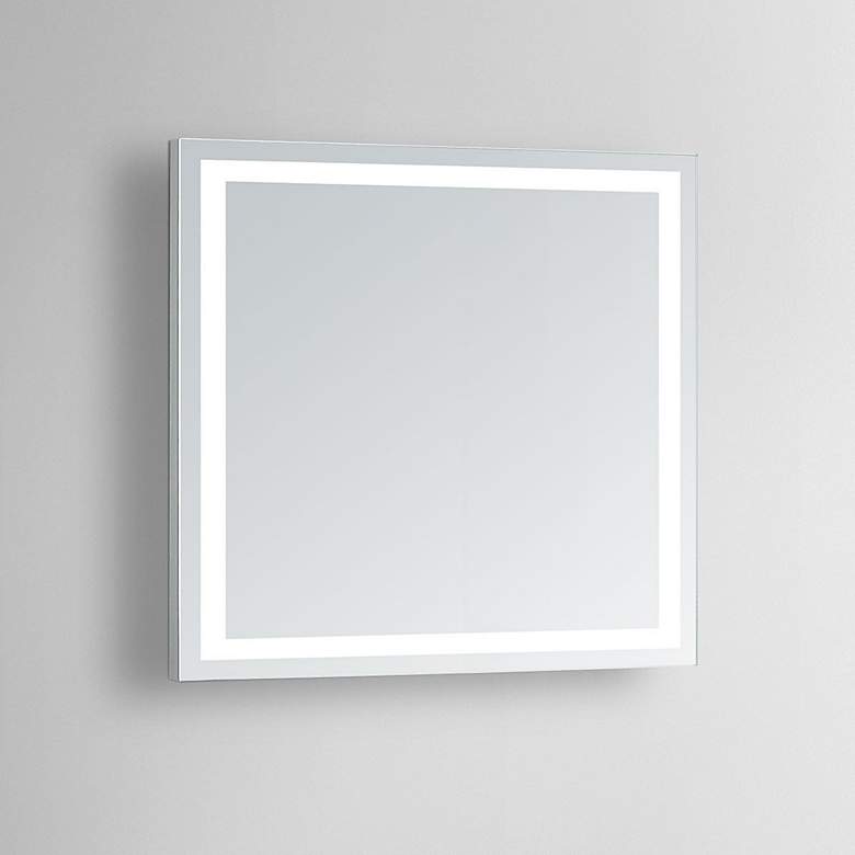 Image 1 Aura 36 inch Square LED Lighted Bathroom Vanity Wall Mirror