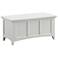 Aura 39" Wide Antique Ivory Wood Storage Chest