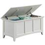 5_Aura 39" Wide Antique Ivory Wood Storage Chest more views