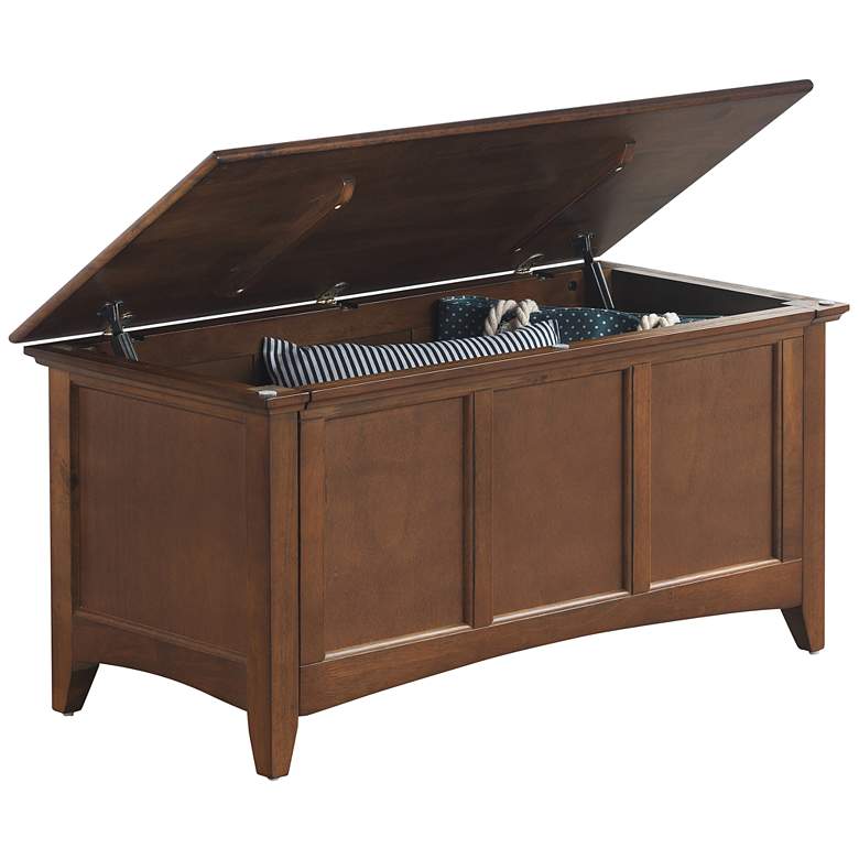 Image 5 Aura 39" Wide Elm Solid Wood Storage Chest more views