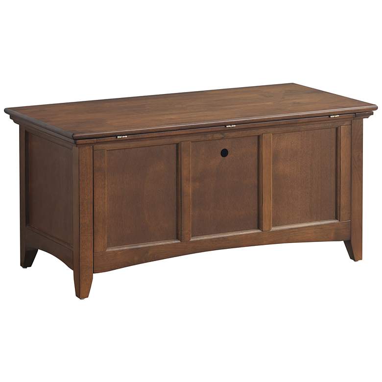 Image 6 Aura 39" Wide Elm Solid Wood Storage Chest more views