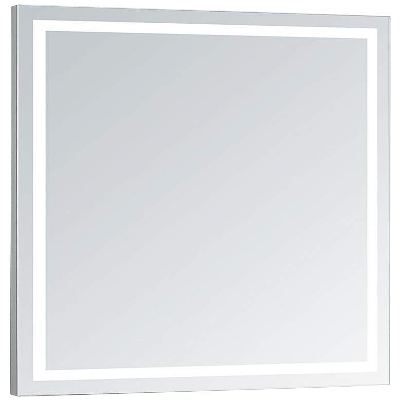 Image 2 Aura 40" Square LED Lighted Bathroom Vanity Wall Mirror