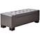 Aura 50 3/4" Wide Gray Faux Leather Tufted Storage Bench