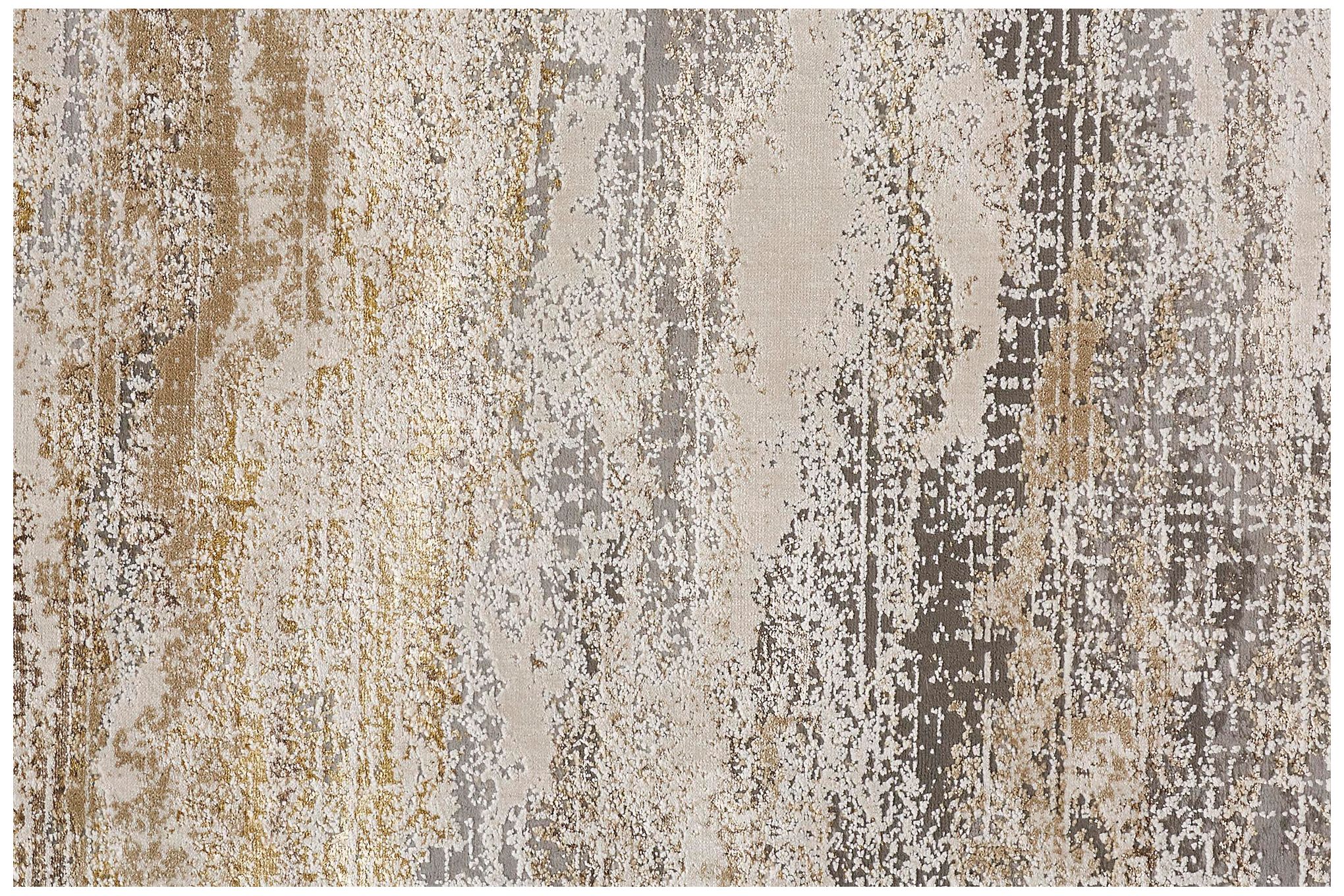 Image 5 Aura Abstract Indoor Gold Area Rug 3735F 8' x 10' more views