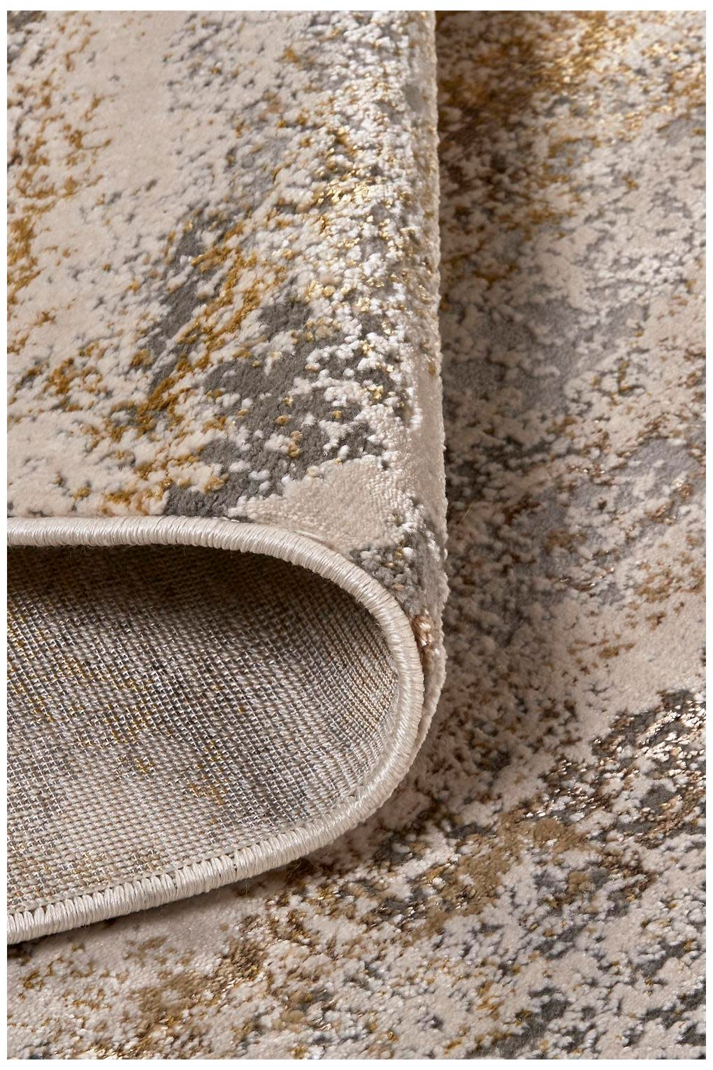 Image 6 Aura Abstract Indoor Gold Area Rug 3735F 8' x 10' more views