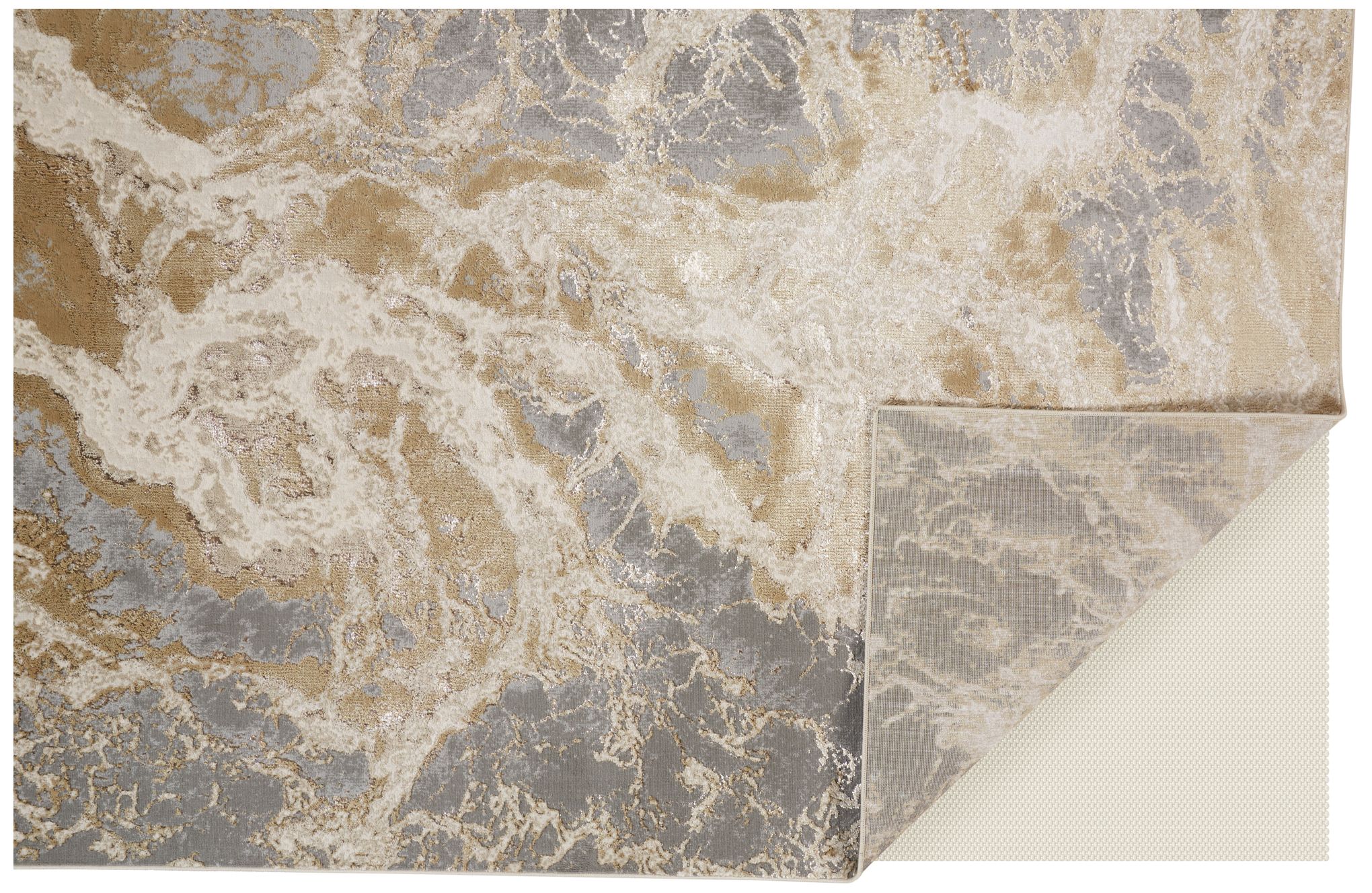 Image 5 Aura Abstract Indoor Ivory Area Rug 3563F 3'-11" x 6' more views