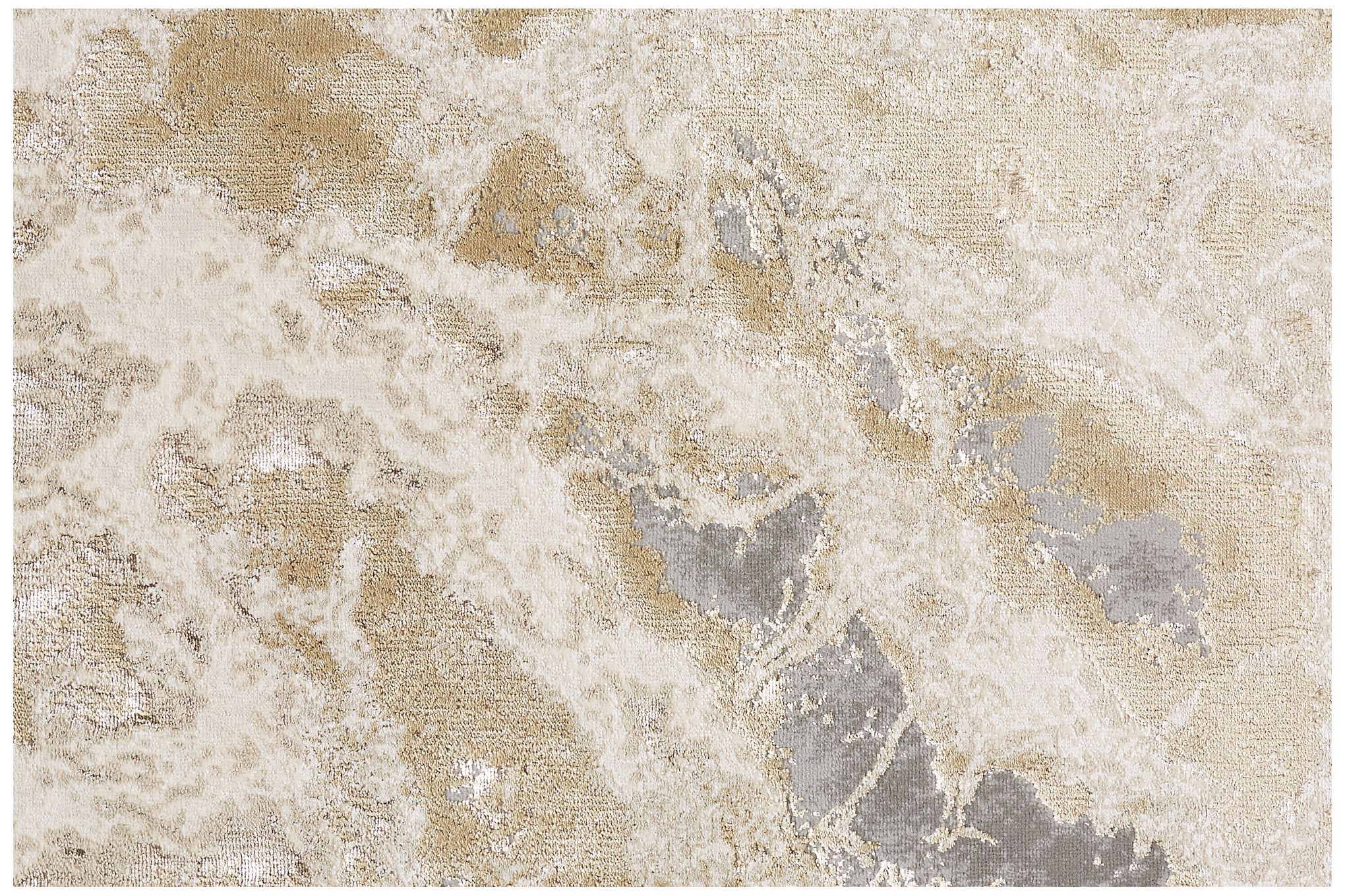 Image 6 Aura Abstract Indoor Ivory Area Rug 3563F 3'-11" x 6' more views