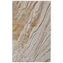 Aura Abstract Indoor Ivory Area Rug 39LLF 3'-11" x 6'