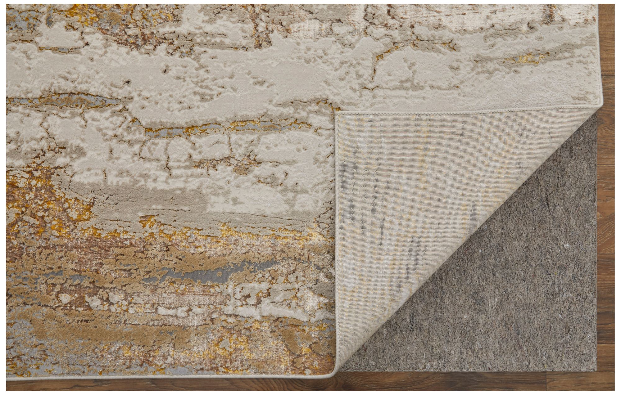 Image 4 Aura Abstract Indoor Ivory Area Rug 39LMF 2'-10" x 7'-10" more views