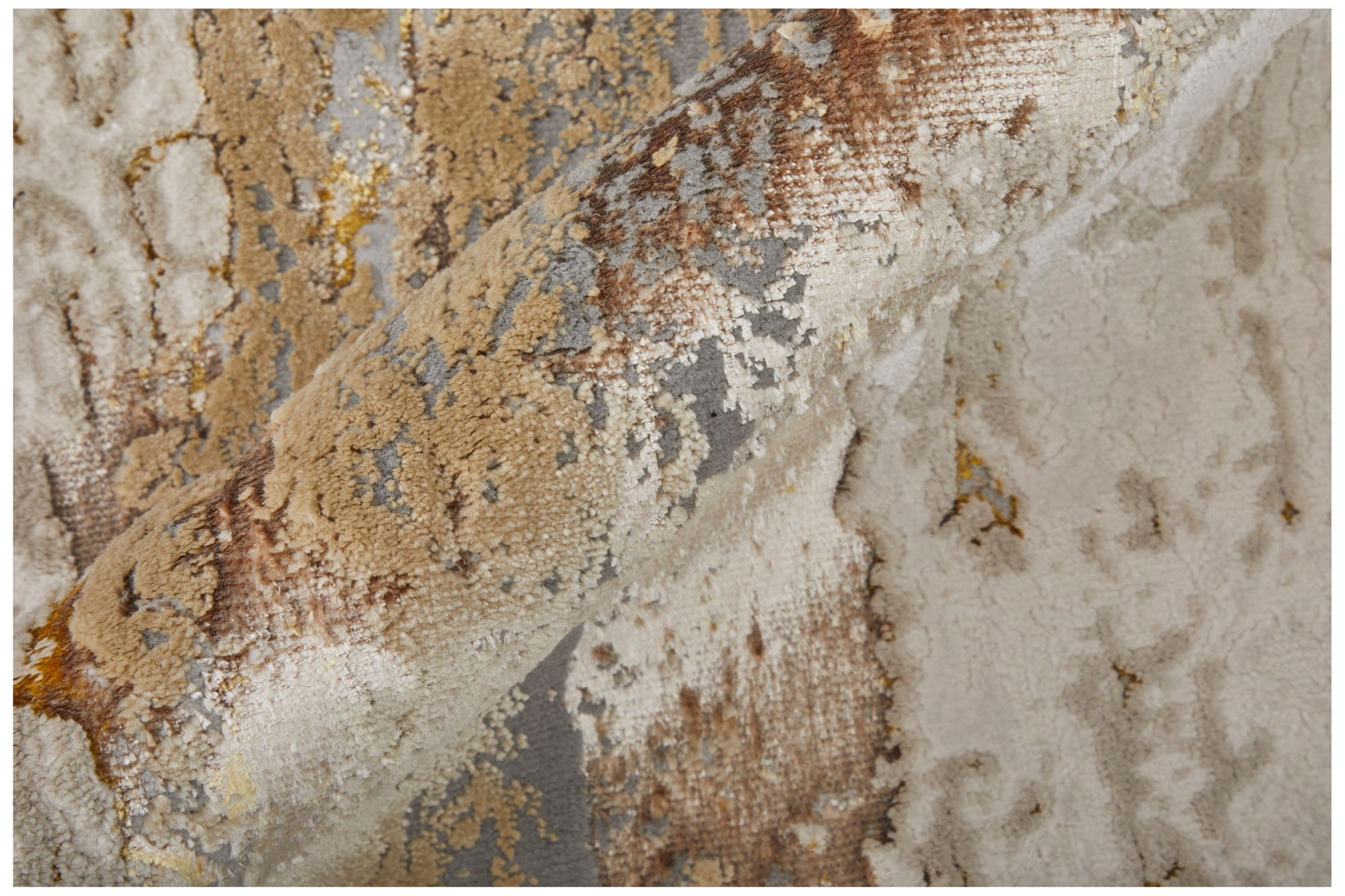 Image 5 Aura Abstract Indoor Ivory Area Rug 39LMF 2'-10" x 7'-10" more views