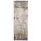 Aura Abstract Indoor Ivory Area Rug 39LNF 2'-10" x 7'-10"