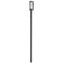 Aura by Z-Lite Black 8 inch 1 Light Outdoor Post Mounted Fixture