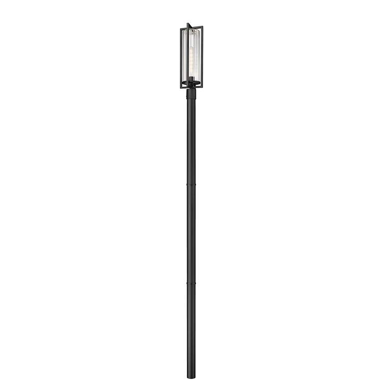 Image 4 Aura by Z-Lite Black 8 inch 1 Light Outdoor Post Mounted Fixture more views