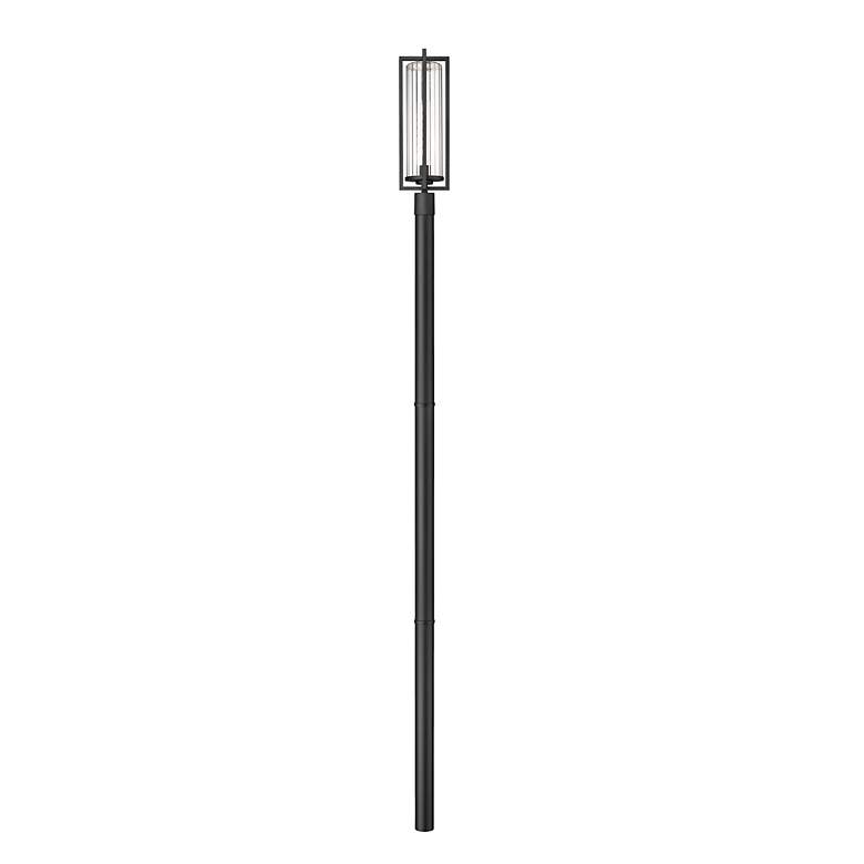 Image 5 Aura by Z-Lite Black 8 inch 1 Light Outdoor Post Mounted Fixture more views