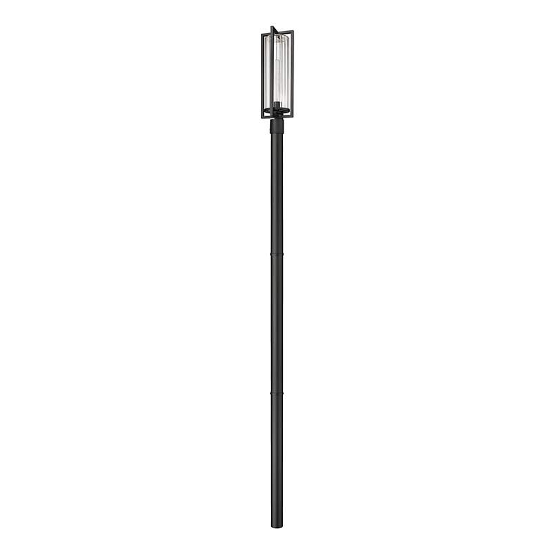 Image 7 Aura by Z-Lite Black 8 inch 1 Light Outdoor Post Mounted Fixture more views