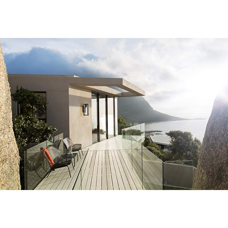 Image 2 Aura by Z-Lite Black 8 inch 1 Light Outdoor Wall Light more views