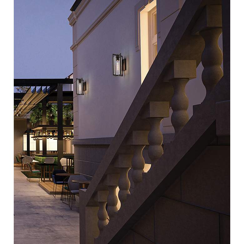 Image 3 Aura by Z-Lite Black 8 inch 1 Light Outdoor Wall Light more views