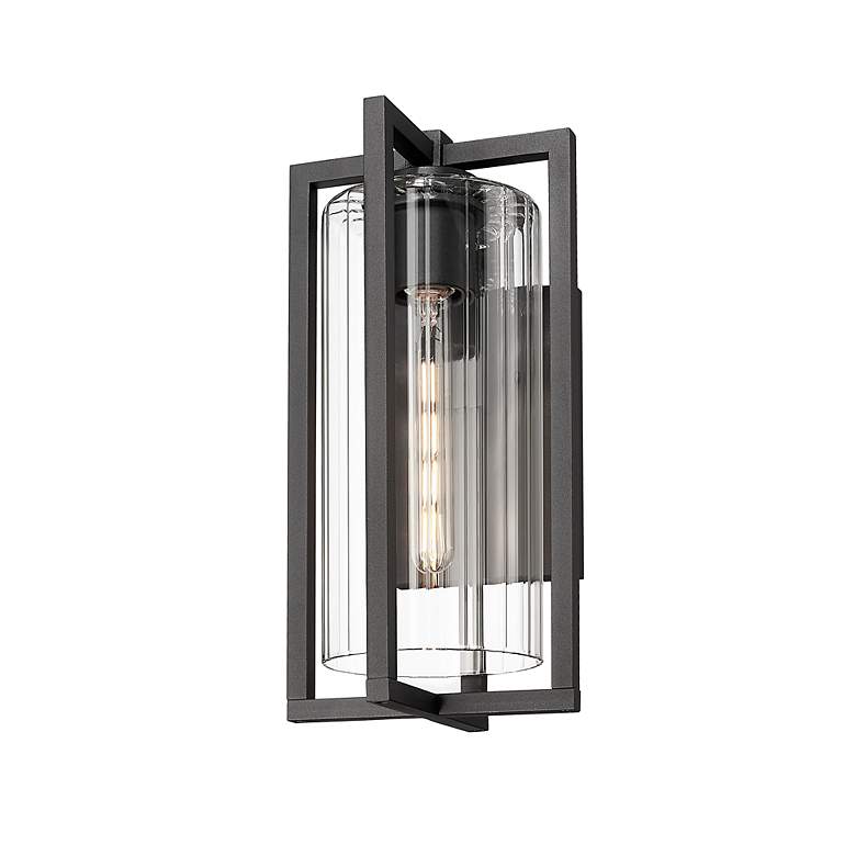 Image 4 Aura by Z-Lite Black 8 inch 1 Light Outdoor Wall Light more views