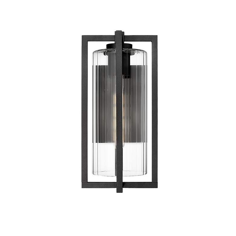 Image 5 Aura by Z-Lite Black 8 inch 1 Light Outdoor Wall Light more views