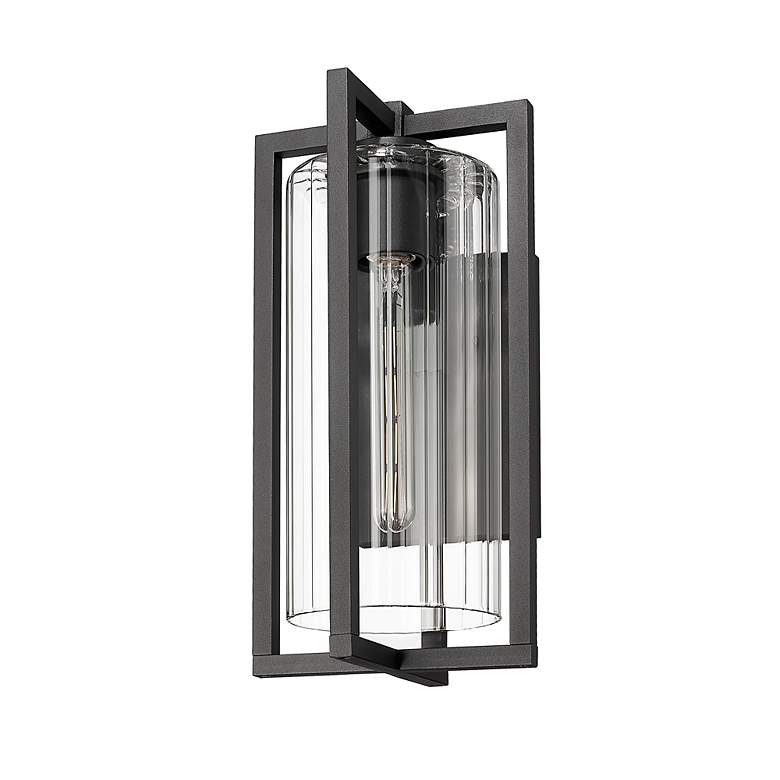 Image 7 Aura by Z-Lite Black 8 inch 1 Light Outdoor Wall Light more views
