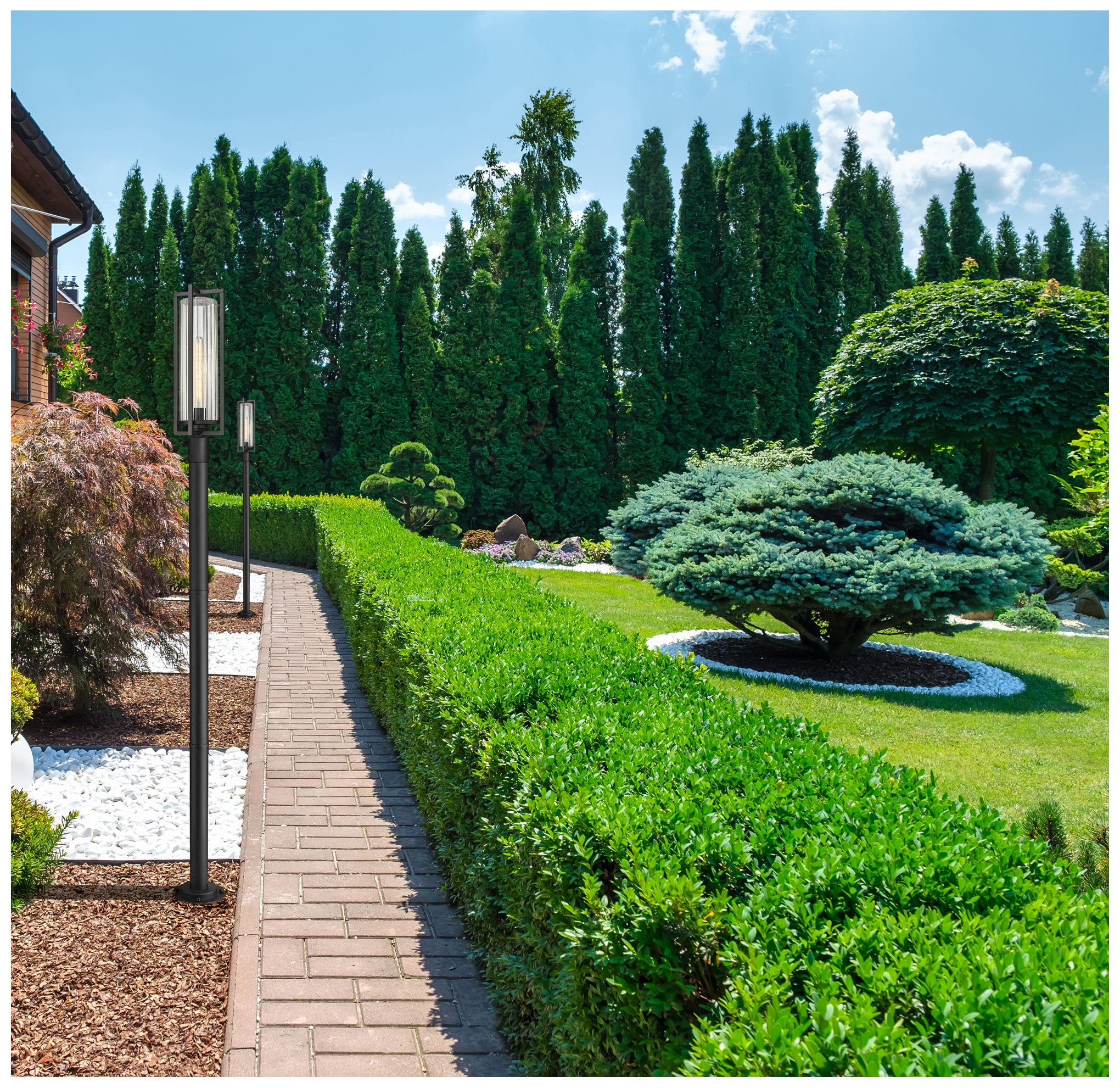 Image 3 Aura by Z-Lite Black 9 inch 1 Light Outdoor Post Mounted Fixture more views