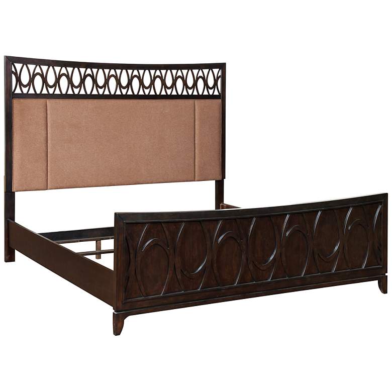 Image 1 Aura Chocolate Ash Paneled Queen Bed