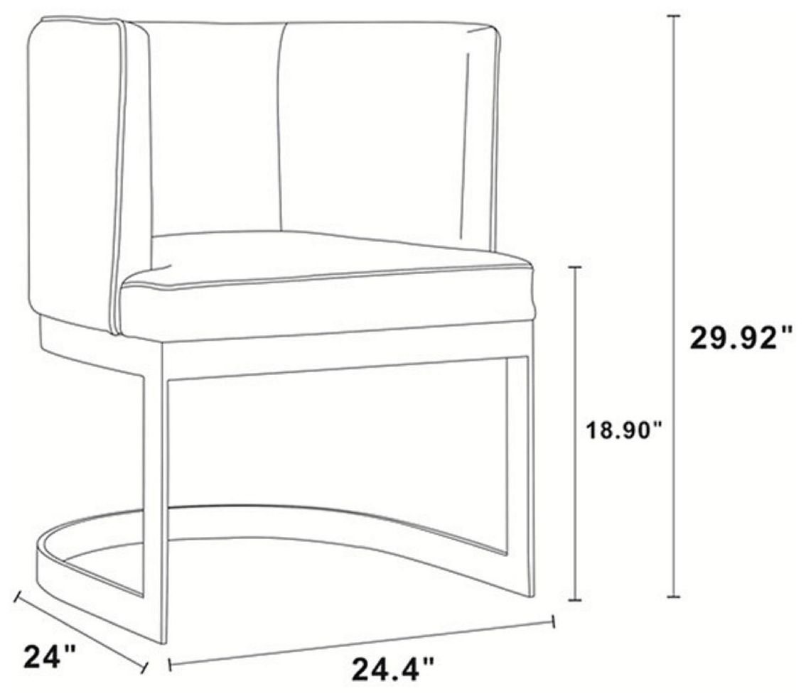 Image 4 Aura Dining Chair in Blush and Polished Brass (Set of 2) more views