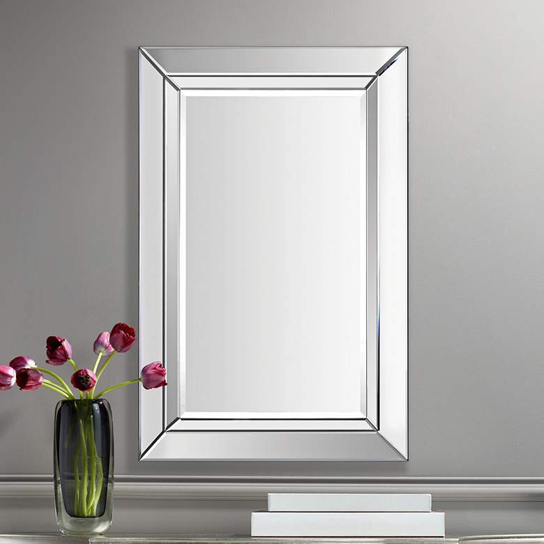 Image 1 Aura Glass 24" x 35" Rectangular Wall Mirror